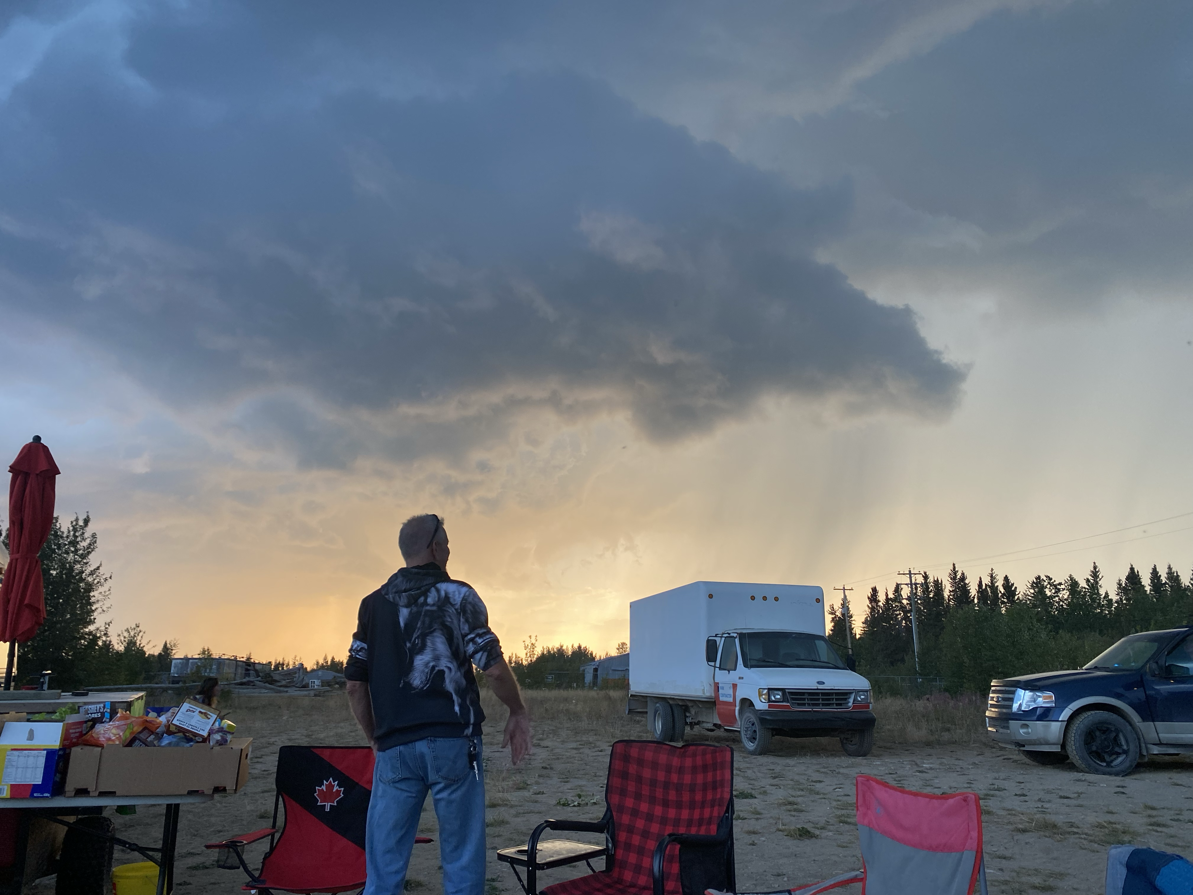 there is the rain!